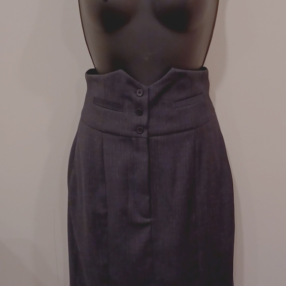 Kensie High-Waist Fly Front Suiting Pencil Skirt- Sz. 2 - Picture 4 of 11